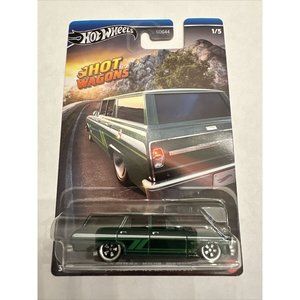 2024 Hot Wheels HOT WAGONS 1964 Chevy Nova Wagon Green 🆕 1/5